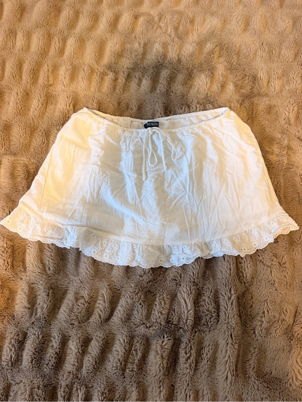 Wild Fable White Eyelet Ruffle Mini Skort